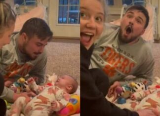 Bebê fala ‘eu te amo’ pela primeira vez aos 2 meses e viraliza na internet; veja vídeo